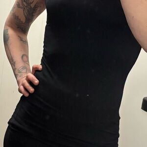 Black Women's Sleeveless Bodycon Tank Top